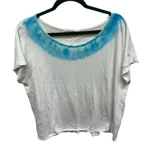 Fresh produce women’s textured tshirt cotton one size tie dye scoop neck coastal